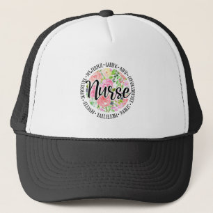 Bloemige Inspirerende Verpleegster Trucker Pet