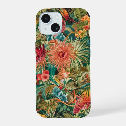 Bloemige iPhone 15 hoes Case (Achterkant)