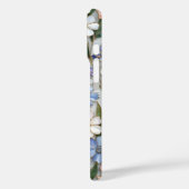 Bloemige iPhone Hoesje Blauwe Witte Pastel Wilde B (Achterkant / Links)