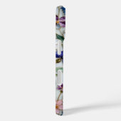 Bloemige iPhone Hoesje Blauwe Witte Pastel Wilde B (Achterkant / Rechts)