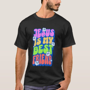 Bloemige Jezus Is Mijn Beste Vriend Katholieke Cit T-shirt
