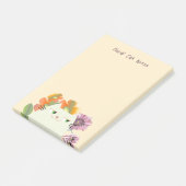 Bloemige kat plaknotities Schattig Kawaii Bloem Post-it® Notes (Schuin)