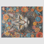 Bloemige Katafbeelding met Decoupage Tissuepapier (Voorkant)