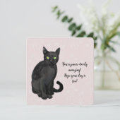 Bloemige kattenachtergrond feestdagenkaart (Staand voorkant)