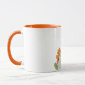 Bloemige Kattenmok Monogram Sinaasappel Groen Scha Mok (Links)