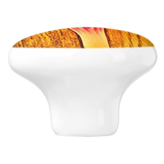  bloemige keramische knop (Zijkant)