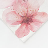 Bloemige Kersenbloesem Roze Wit Fleece Deken (Hoek)