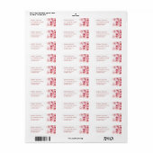 Bloemige Kersenbloesem Roze Wit |  Trouwen Etiket (Full Sheet)