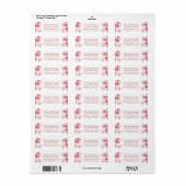 Bloemige Kersenbloesem Roze Wit | Trouwen Etiket (Full Sheet)