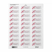 Bloemige Kersenbloesems Lichtgrijze Marmer Etiket (Full Sheet)