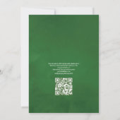 Bloemige Kerst Geometrische QR Code RSVP Bruiloft Kaart (Achterkant)