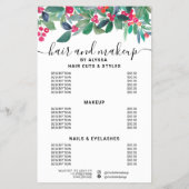 Bloemige Kerst prijzen logo We zijn open Flyer (Achterkant)