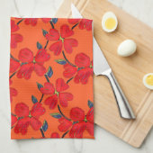 Bloemige keukendoek theedoek (Quarter Fold)
