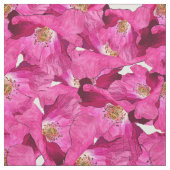 Bloemige klaprozen roze patroon. stof (Swatch)