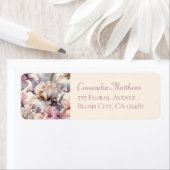 Bloemige klassieke elegante retouradreslabel met b etiket (Insitu)