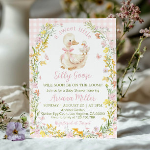 Bloemige Kleine Dwaas Meisje Baby Shower Kaart