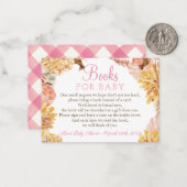 Bloemige Kleine POMPOEN Baby Shower Boeken voor Ba Notitiekaartje (Voorkant / Achterkant in situ)