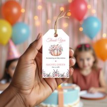 Bloemige Kleine Pompoen Baby Shower Favorietje
