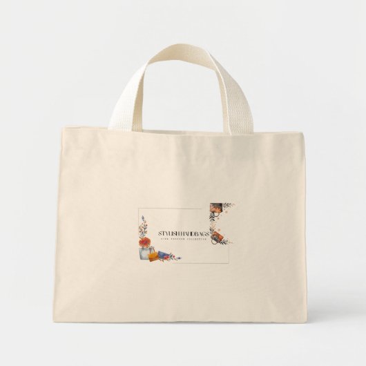 Bloemige kleine tote tas voor vrouwen  (Voorkant)