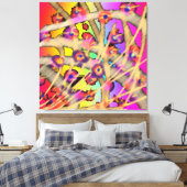 Bloemige Klimplant Canvas Afdruk (Insitu (Slaapkamer))