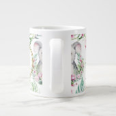 Bloemige KOALA BEER Monogram Meisjes Slaapkamer Ba Grote Koffiekop (Achterkant)