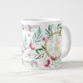 Bloemige KOALA BEER Monogram Meisjes Slaapkamer Ba Grote Koffiekop (Voorkant rechts)