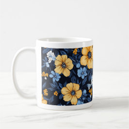 Bloemige koffiemok
