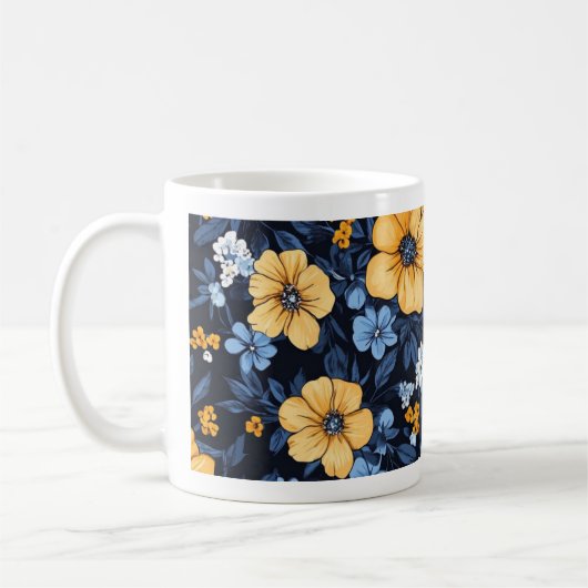 Bloemige koffiemok (Links)