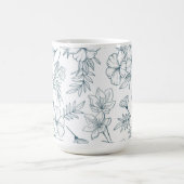 Bloemige koffiemok van 15oz (Center)