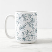 Bloemige koffiemok van 15oz (Links)