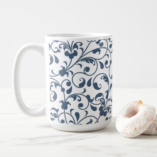 Bloemige koffiemok van 15oz (Met donut)