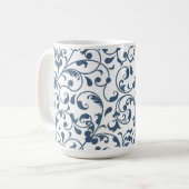 Bloemige koffiemok van 15oz (Voorkant links)