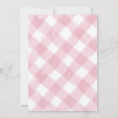 Bloemige Konijn Baby Shower Uitnodiging Preppy (Achterkant)