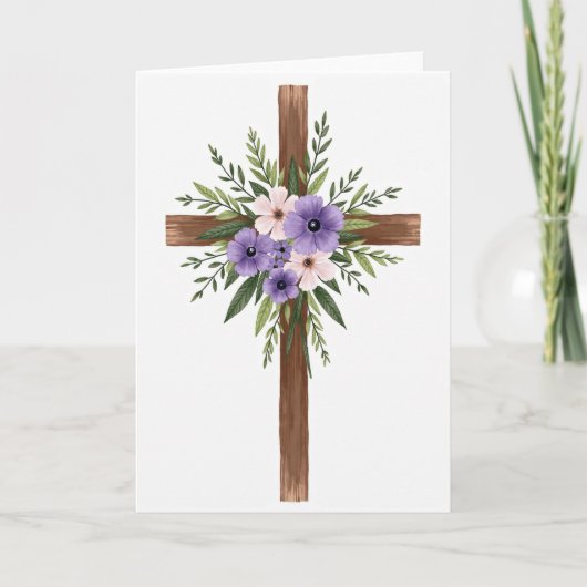 Bloemige Kruis Spirituele Kaart (Voorkant)