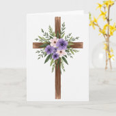Bloemige Kruis Spirituele Kaart (Gele Bloem)