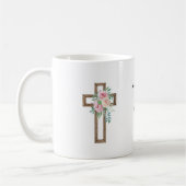 Bloemige kruisdoop koffiemok (Links)