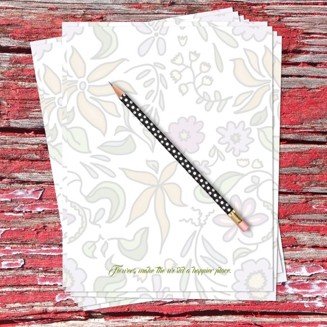 Bloemige kunst blanco scrapbookpapier briefhoofd (Creator heeft geüpload)