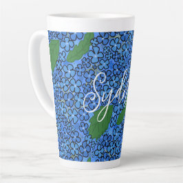 Bloemige Kunst Persoonlijke Naam Latte Mok