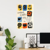 Bloemige Kunstprint Abstract Botanische Poster, Ni Poster (Thuiskantoor)