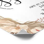 Bloemige kusjes Huwelijksfeest spel bord Poster (Hoek)