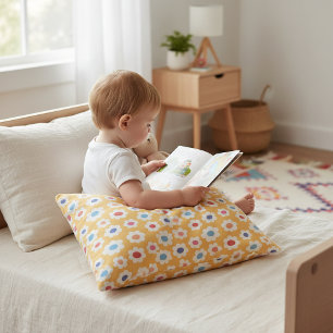 Bloemige kussen voor kinderkamer decoratie