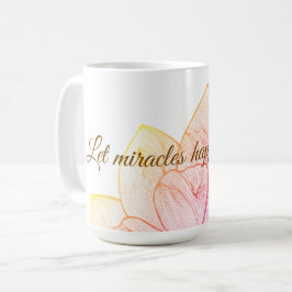 Bloemige "Laat Wonders Jou Overkomen" Inspirerend Koffiemok