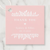 Bloemige labels UITGEBREIDE KLEUR Bruiloftsgeschen (Voorkant)