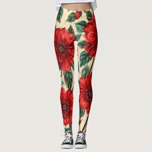 Bloemige Leggings (Voorkant)
