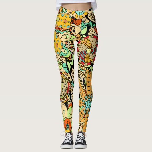 Bloemige Leggings (Voorkant)