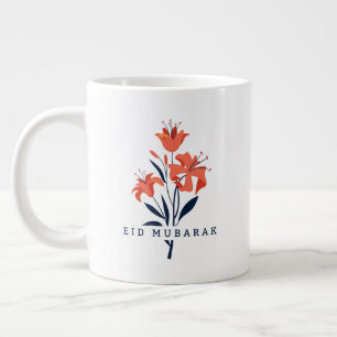 Bloemige lelie koffiemok. Schitter inspirerend Grote Koffiekop