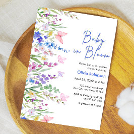 Bloemige Lente Baby in Bloei Baby Shower Kaart