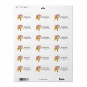 Bloemige lente postbus adreslabels etiket (Full Sheet)
