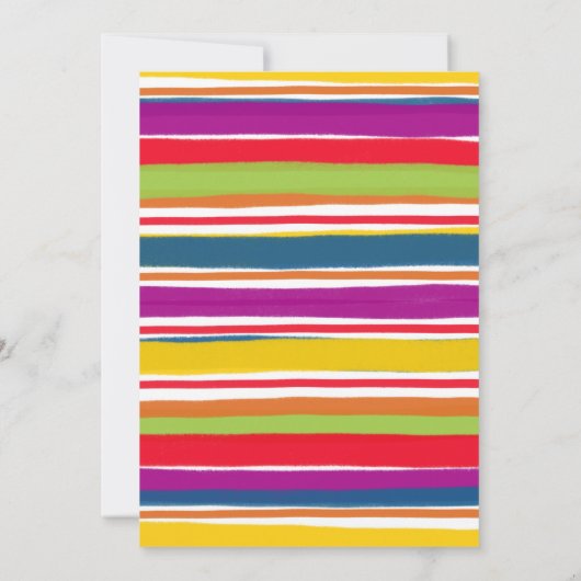 Bloemige 'Let's Fiesta' uitnodiging voor eerste ve (Achterkant)