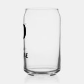 Bloemige Letter P Monogram en Gepersonaliseerde Na Blikvorm Glas (Links)